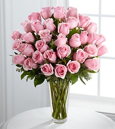 Long Stem Pink Rose Bouquet